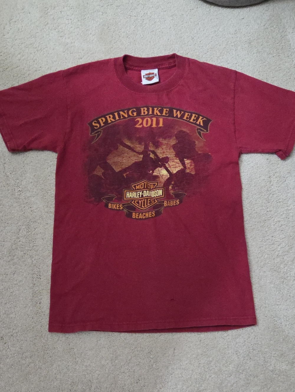Harley Davidson Burgundy T-shirt